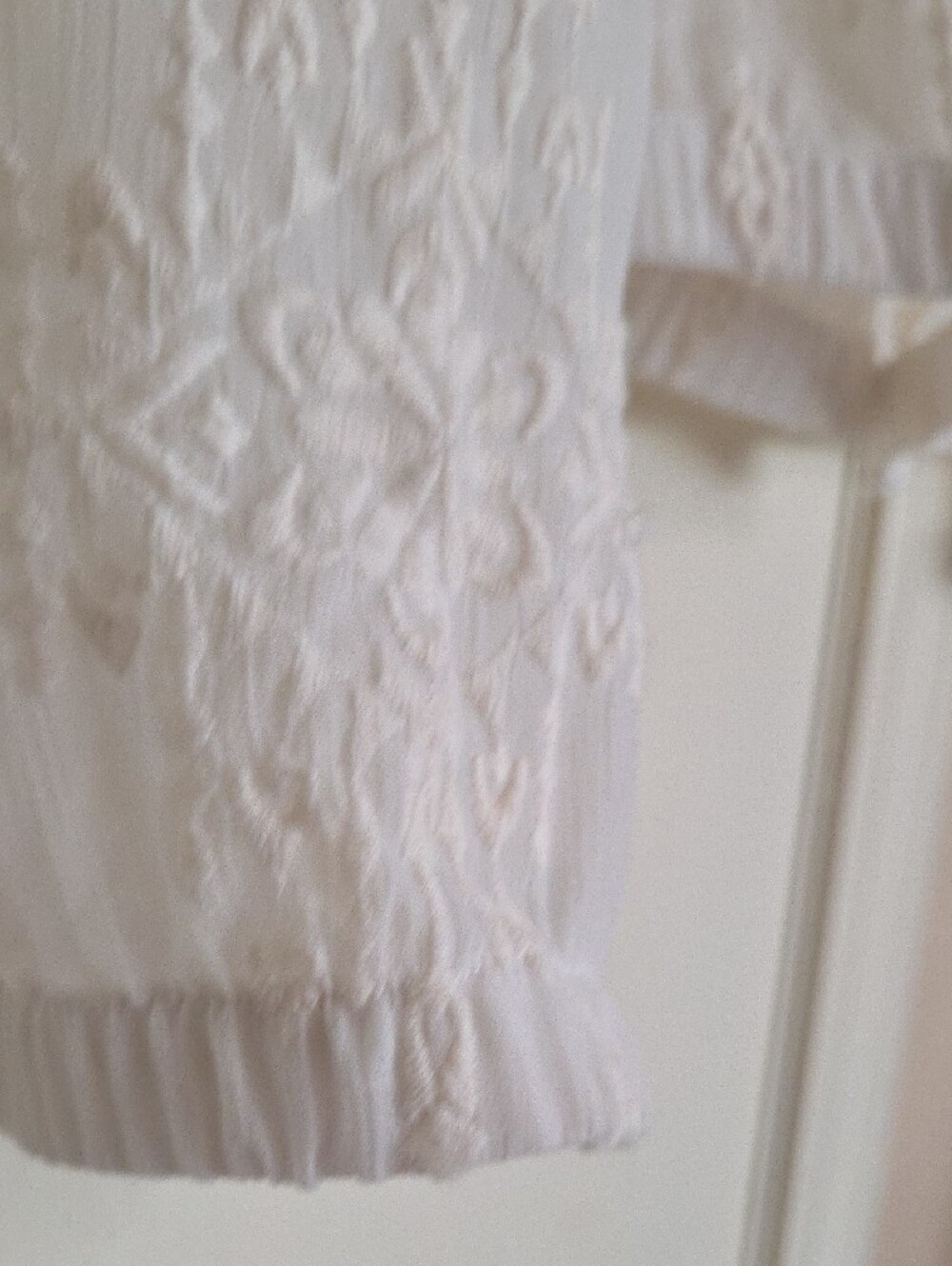 Maurices White Sheer Embroidered Zip-Front Jacket - Picture 7 of 11